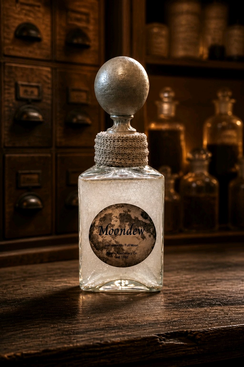 Moon Dew Potion Bottle – Handmade Halloween Decor