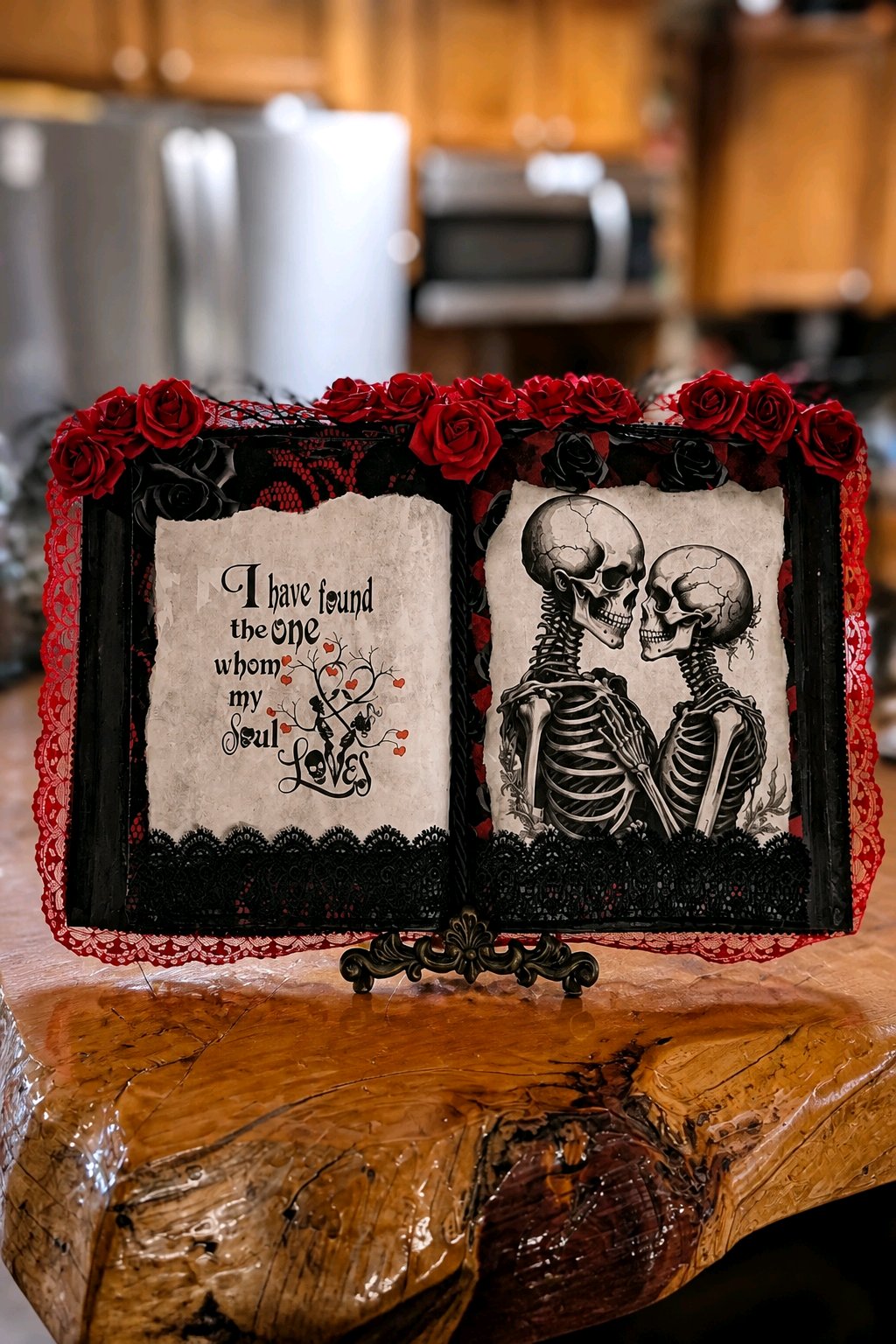 "Found the One Whom My Soul Loves" – Gothic Handmade Altered Valentine Book