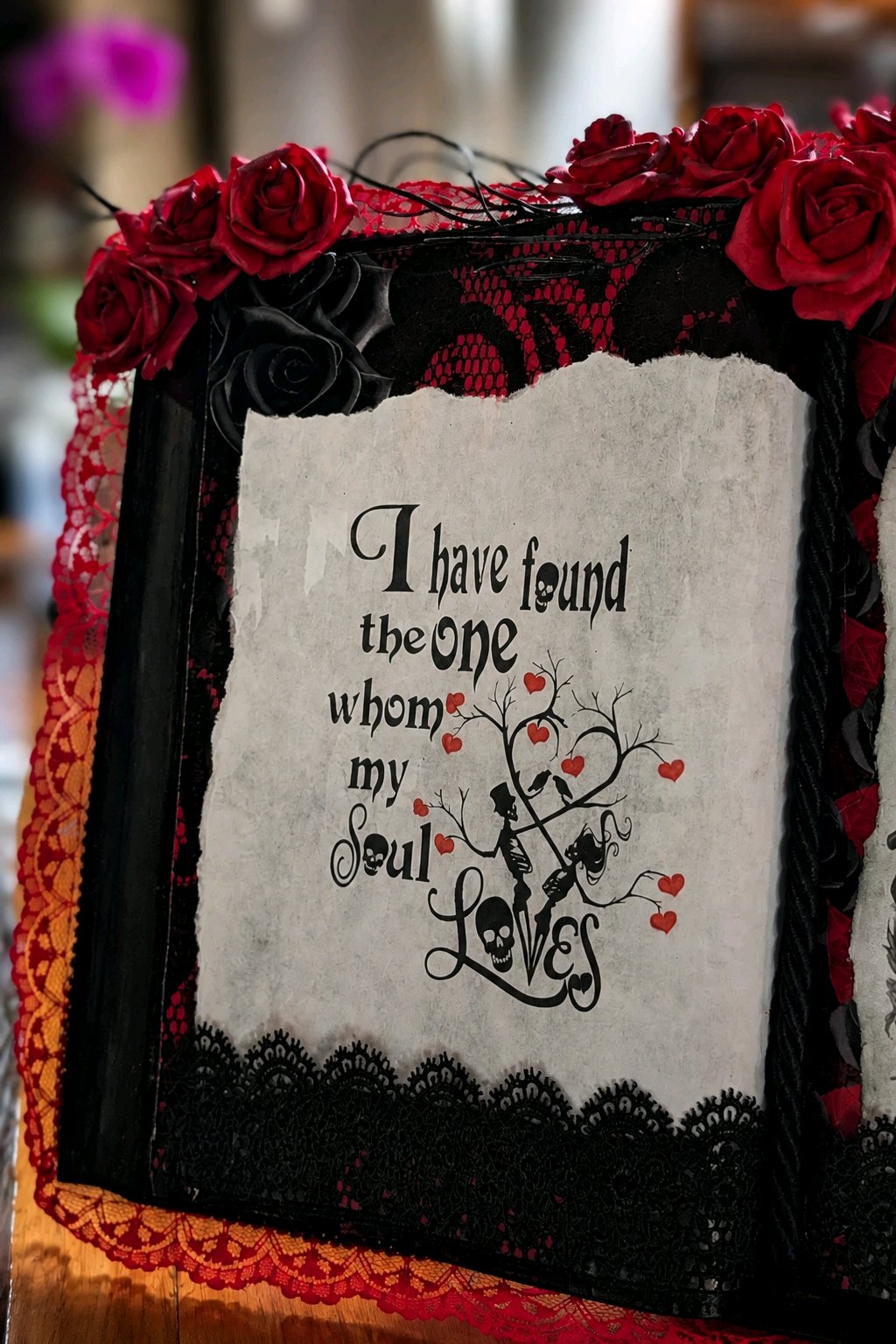 "Found the One Whom My Soul Loves" – Gothic Handmade Altered Valentine Book