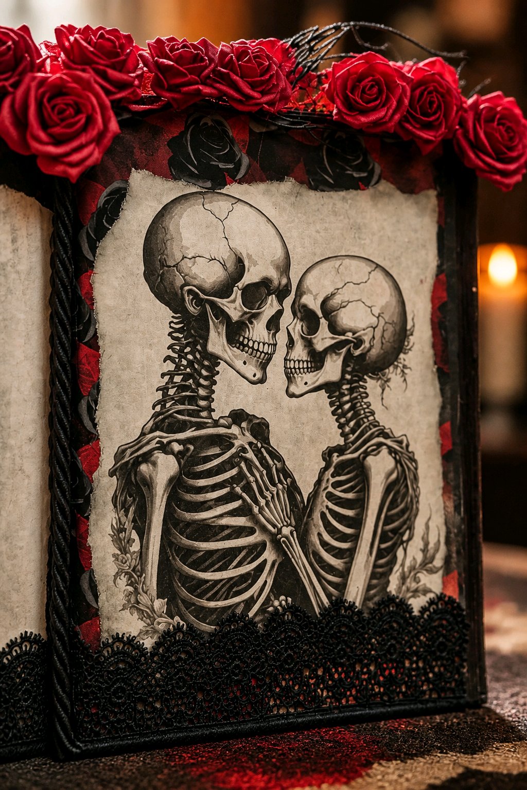 "Found the One Whom My Soul Loves" – Gothic Handmade Altered Valentine Book