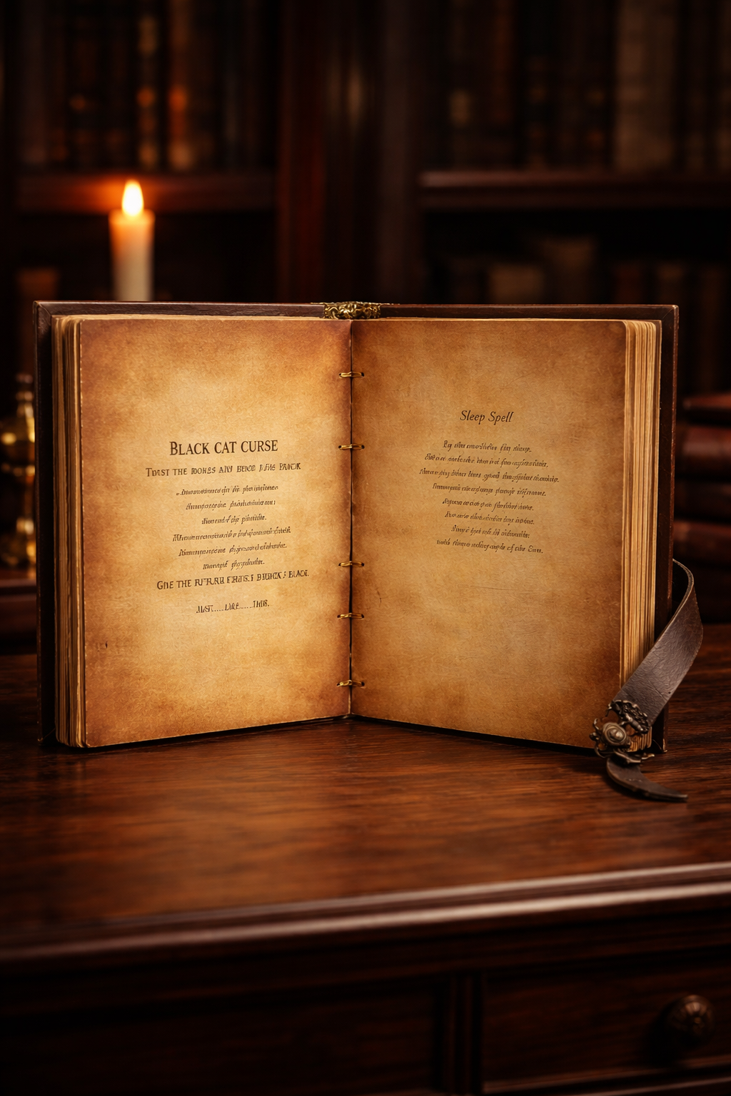 Handmade Spells & Potions Book – Gothic Fantasy Decor
