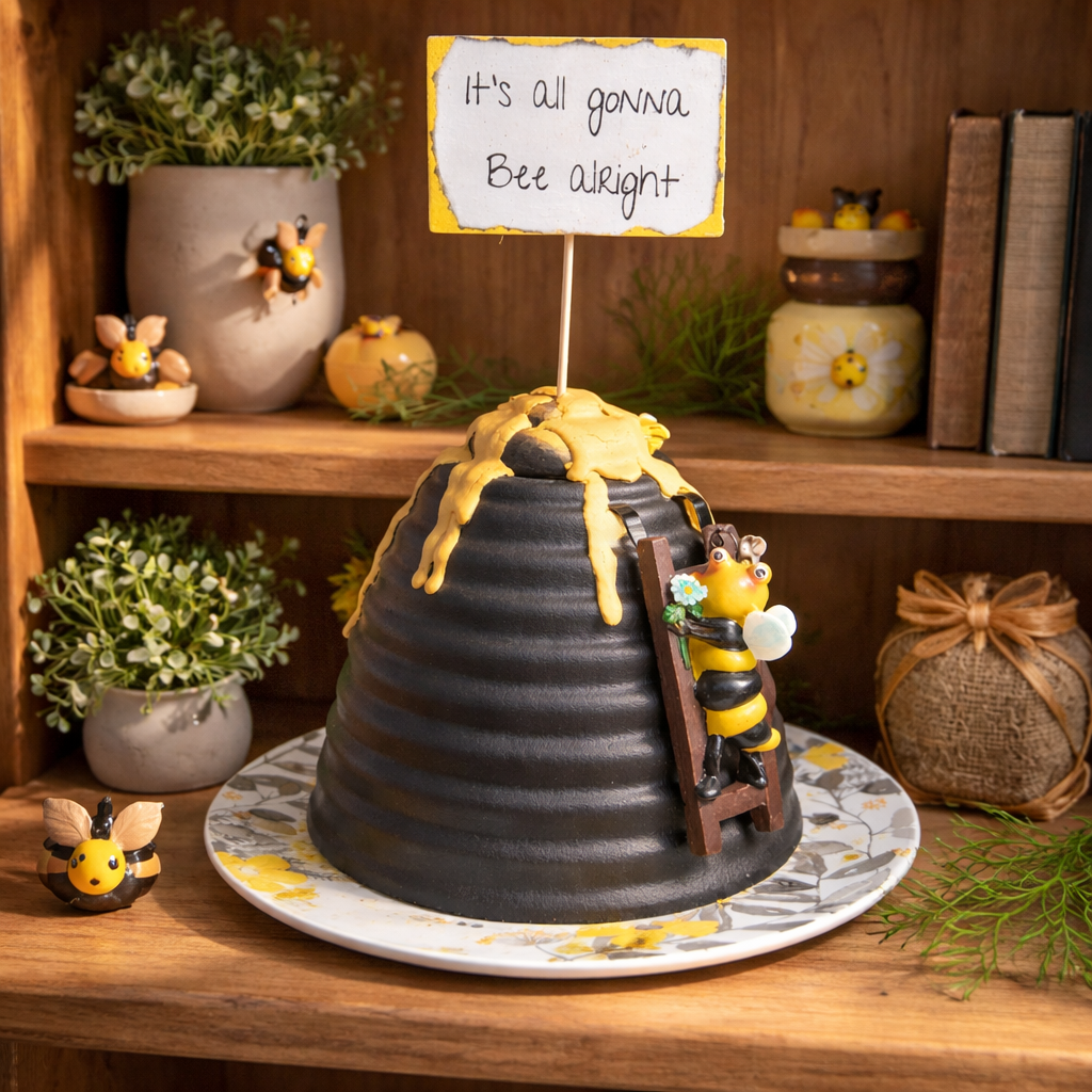 Handmade Beehive Decor - Rustic Bee Themed Home Decoration