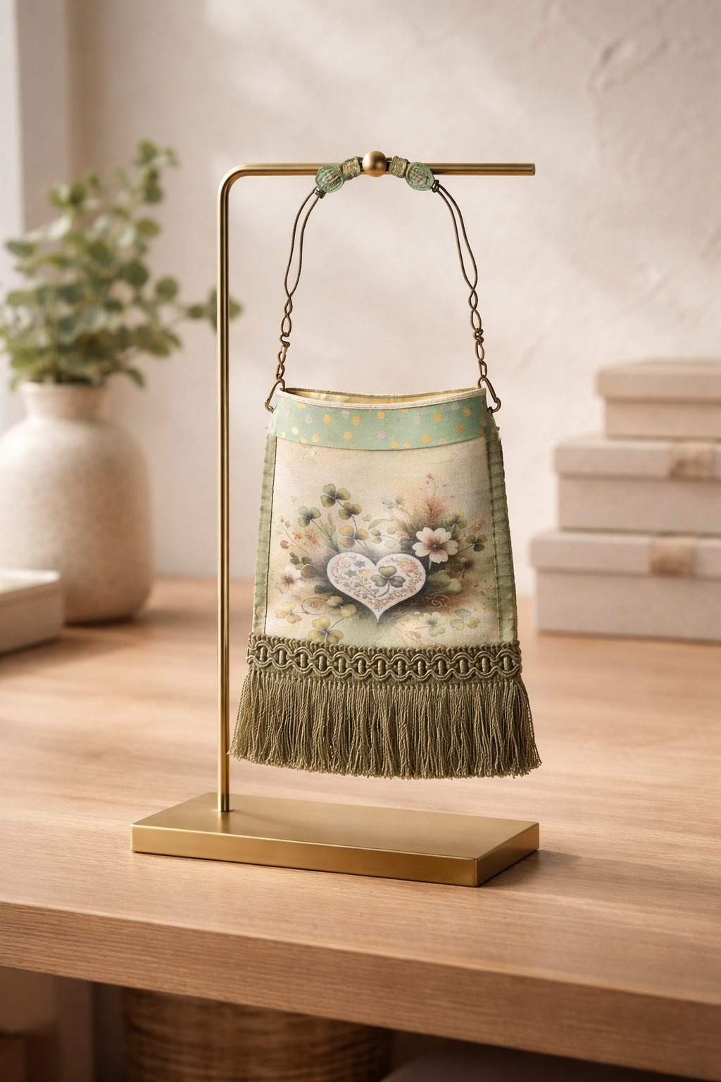 Green Heart Hanging Planter - Upcycled Tin Can
