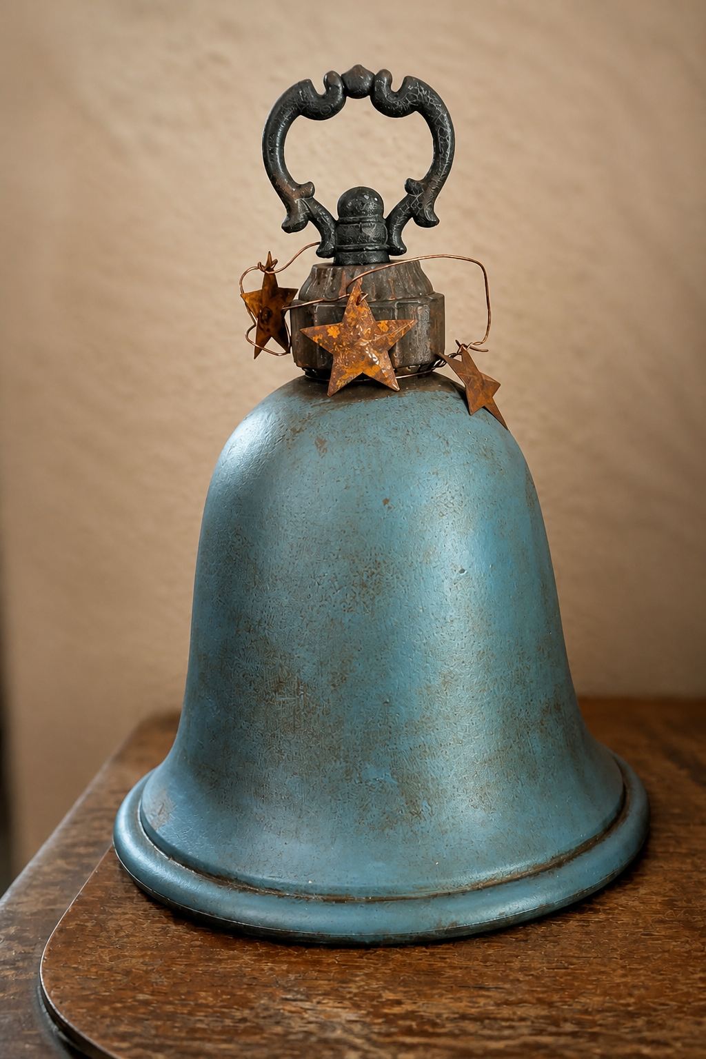 Upcycled Patriotic Bell – Handmade Americana Décor